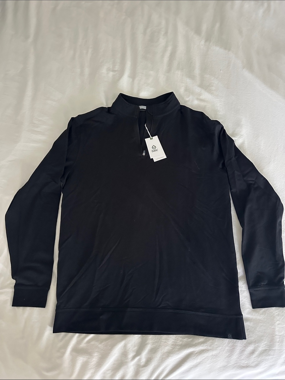 Tasc Performance Men's Black Quarter-Zip Pullover Sweater